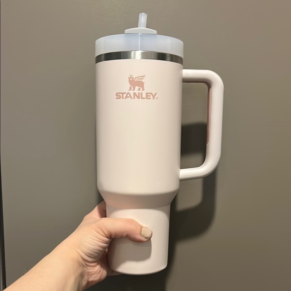 Stanley Cream Insulated Water Bottle with Handle